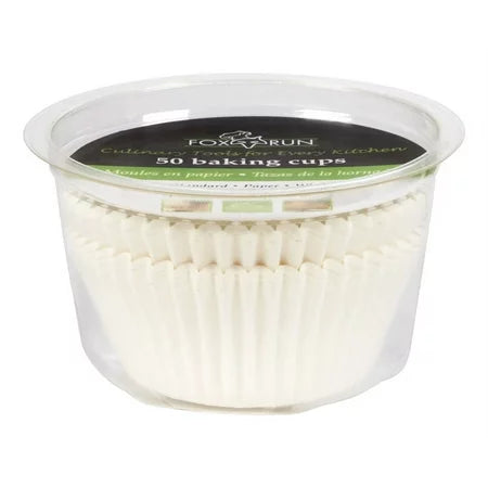 BAKING CUPS STANDARD WHITE 50 PACK