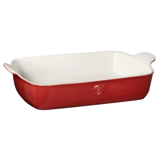 EMILE HENRY LARGE RECTANGULAR BAKER  13 X 9/4.7 QT ROUGE