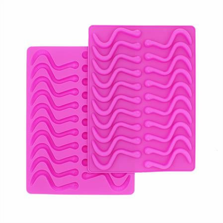 SILICONE GUMMY WORM MOLD 2PK