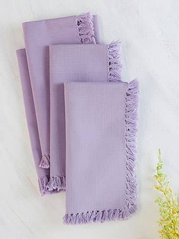 APRIL CORNELL ESSENTIAL NAPKIN SET OF 4 18" PERIWINKLE