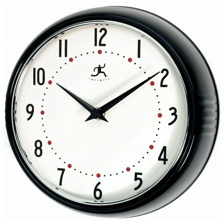 ROUND WALL CLOCK BLK