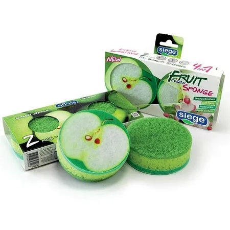 SPONGES 2 PK GREEN APPLE