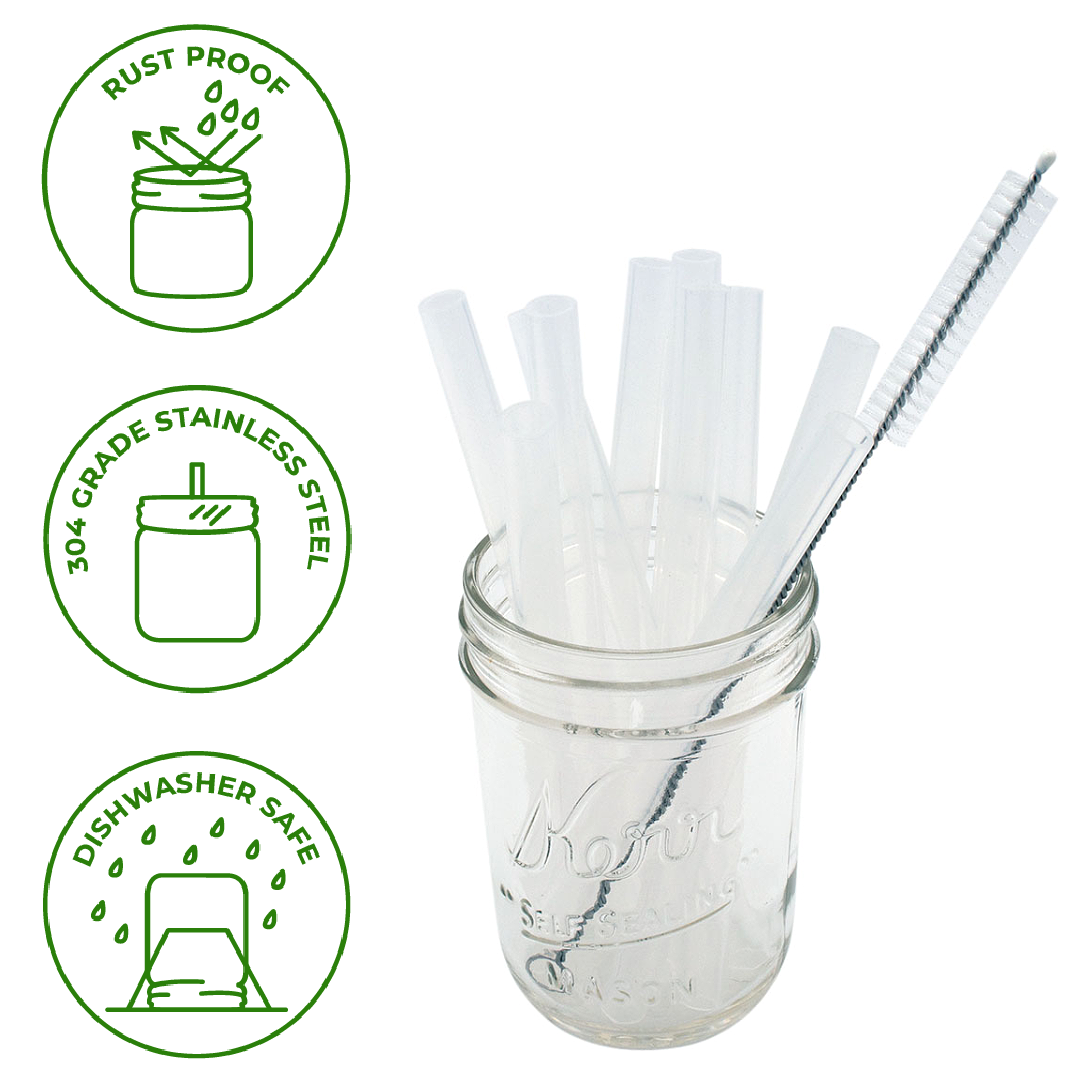 Straw Cleaner for Stainless Steel, Glass, and Plastic Straws: Long / Thick