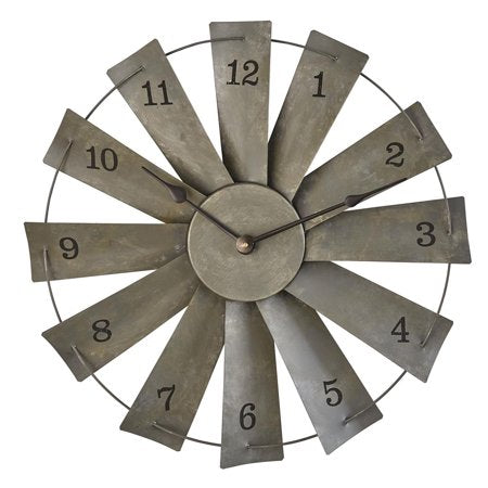 WINDMILL METAL CLOCK