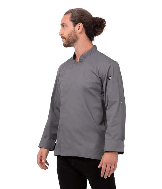 CHEFS JACKET LG GRY