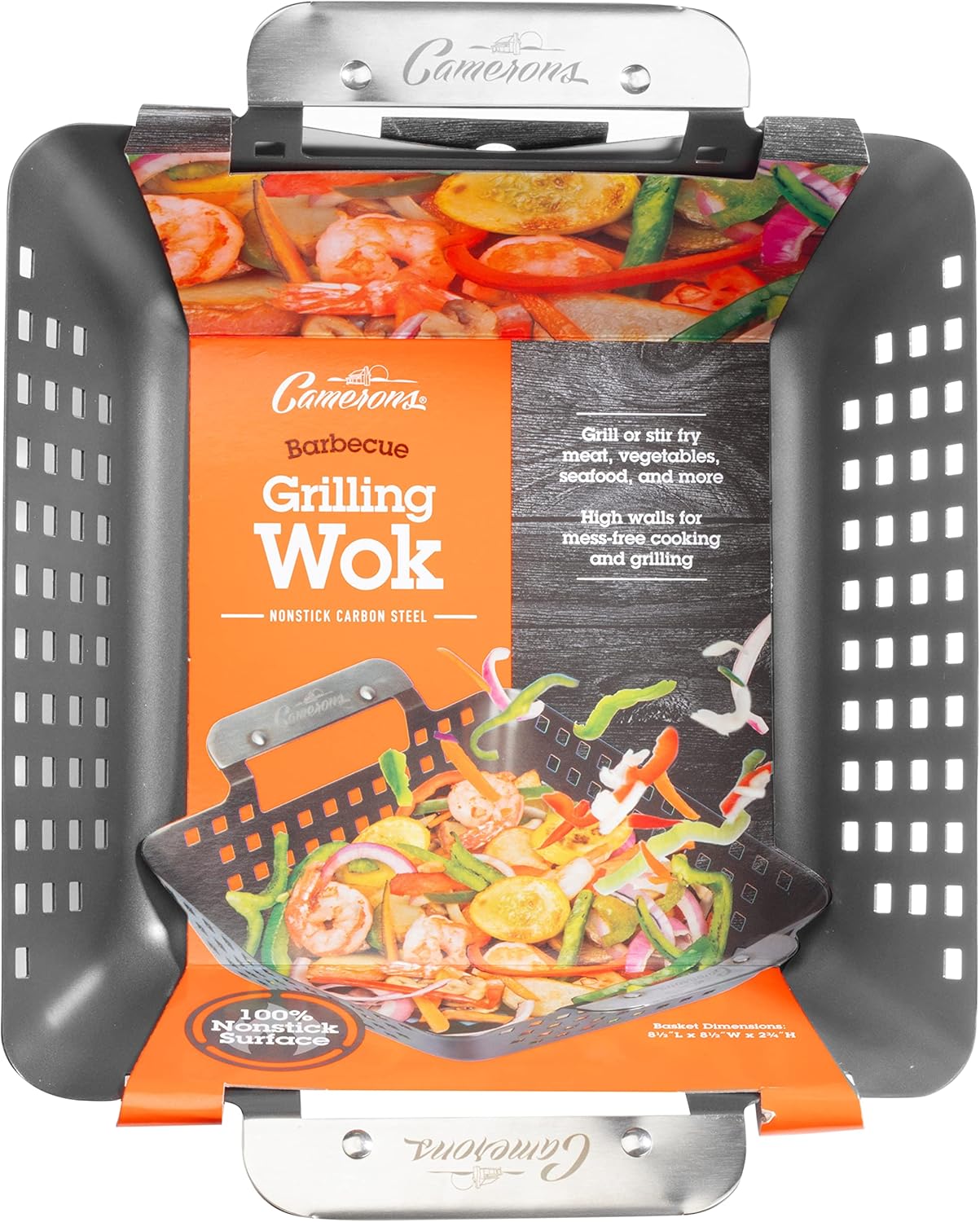 BBQ GRILLING WOK SS HANDLE