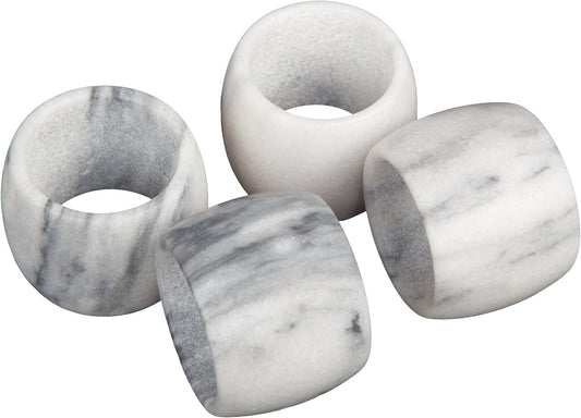 WHITE MARBLE NAPKIN RING