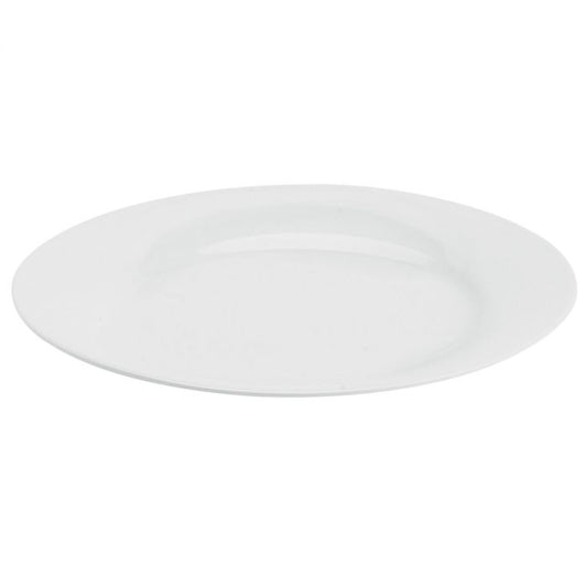 RIM BUFFET PLATE WHITE 12"