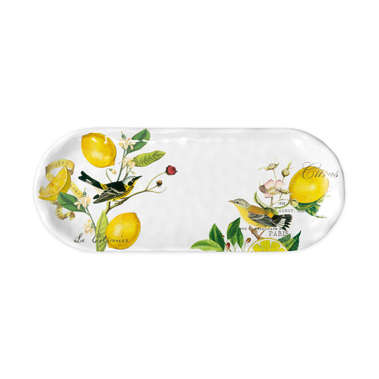 MDW LEMON BASIL MELAMINE ACCENT TRAY