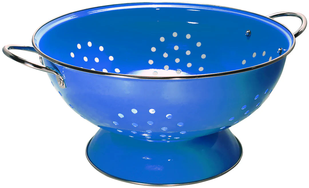 ENAMELED CALYPSO COLANDER 5 QT AZURE