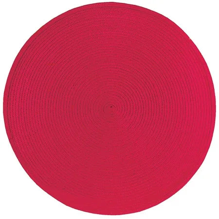 ROUND WOVEN PLACEMAT RED