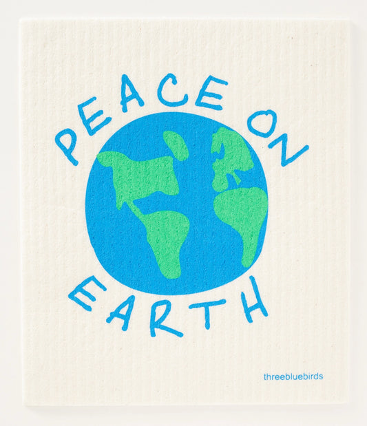 PEACE ON EARTH SWEDISH DISHCLOTH