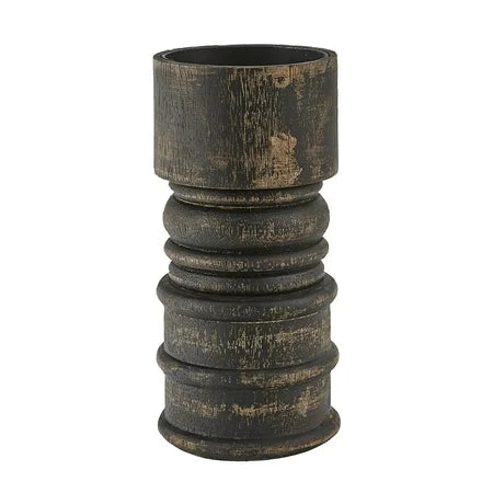 RUSTIC CANDLESTICK SHORT BLACK