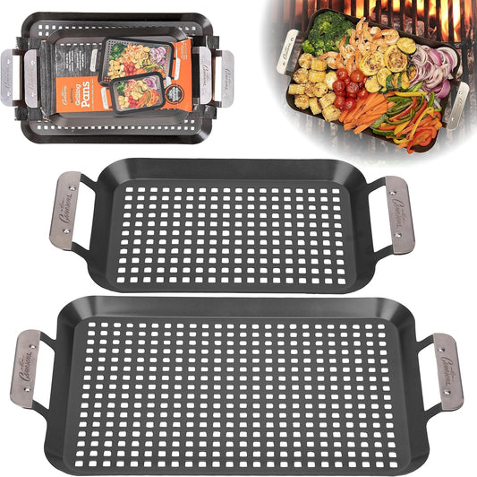 BBQ GRILLING PANS SET OF 2