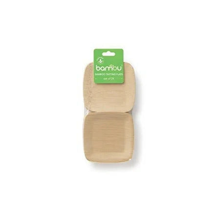 BAMBOO TASTING PLATES SQ 3.5"