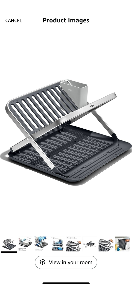 ALUMINUM FOLD FLAT DISH RACK