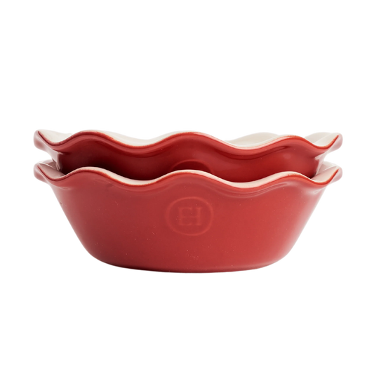 EMILE HENRY MINI PIE DISH SET OF 2 ROUGE