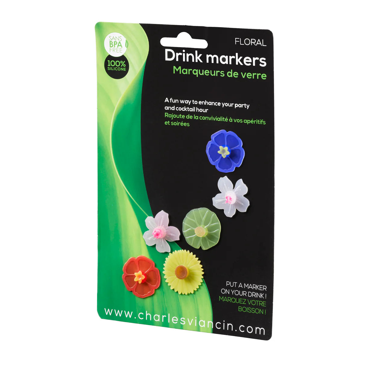 FLORAL DRINK MARKERS