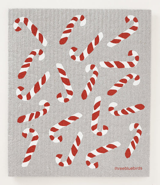 CANDY CANES SWEDISH DISHCLOTH