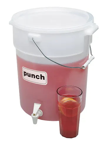 BEVERAGE DISPENSER 6 GAL WHT W/SPIGOT