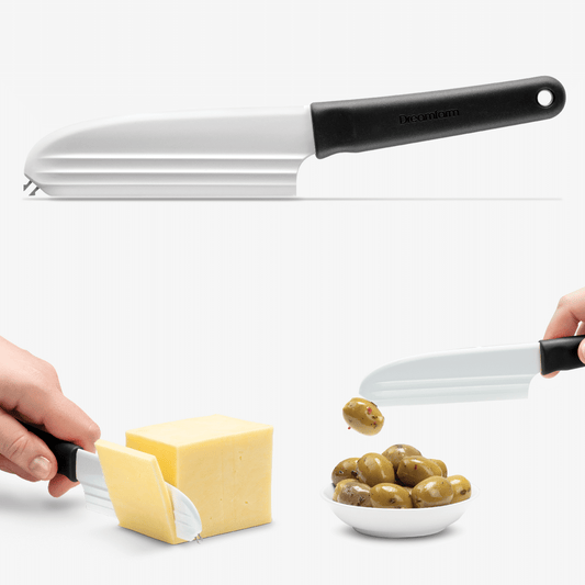 KNIBBLE LITE CHEESE KNIFE FORK BLACK