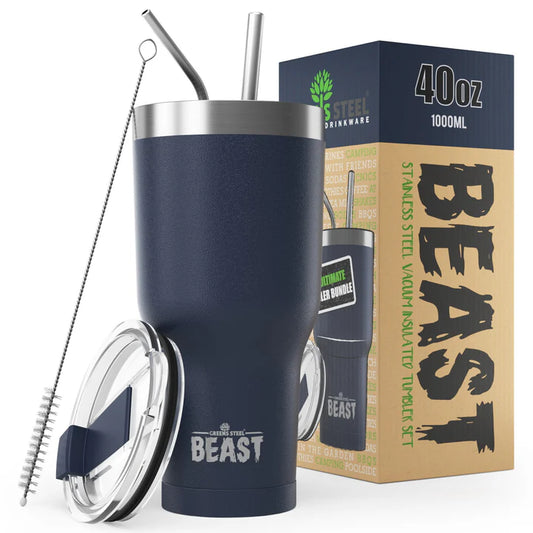 COFFEE TUMBLER SS 40 OZ NAVY