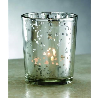 VOTIVE HOLDER RUSTIC SILVER