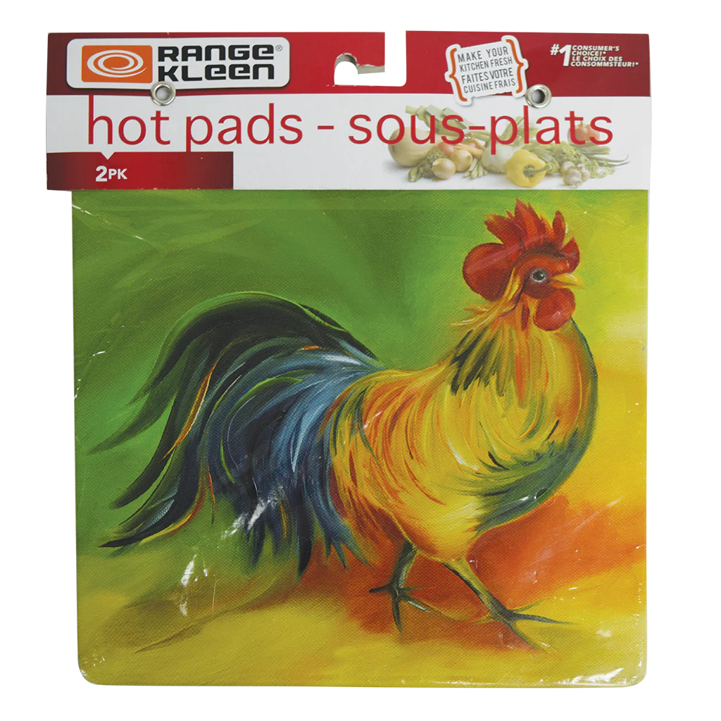 ROOSTER DOODLEDO HOT PADS SET/2