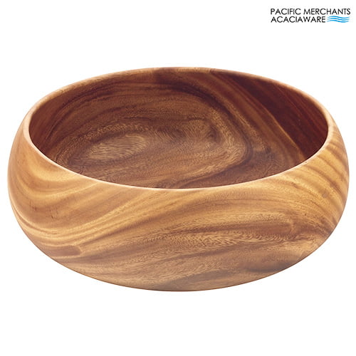 ACACIAWARE ROUND CALABASH BOWL 14"X 5"