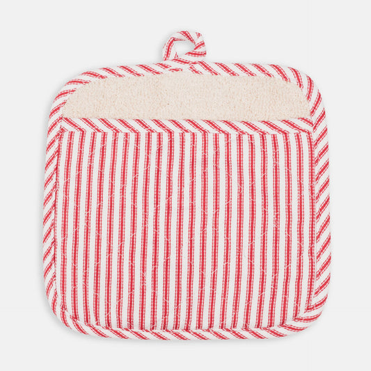 METRO STRIPE TERRY LINED POTT MITT RED