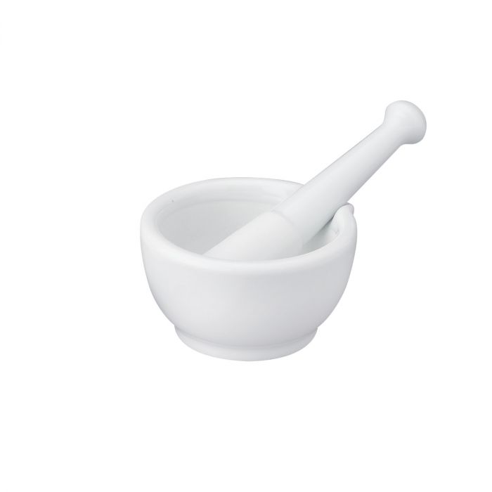 PORCELAIN MORTAR & PESTLE LG