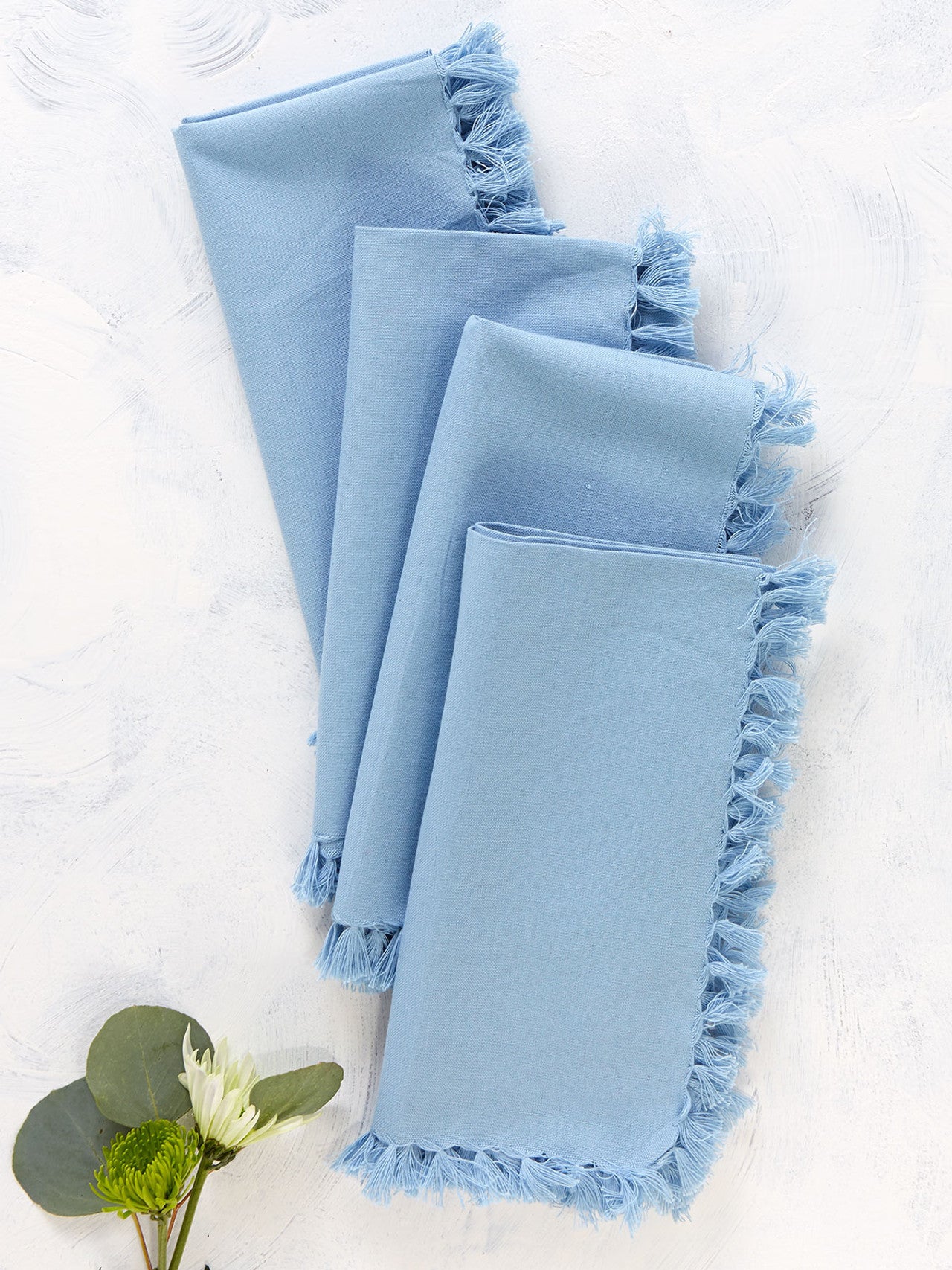 APRIL CORNELL NAPKIN ESSENTIAL SET OF 4 18" LIGHT BLUE