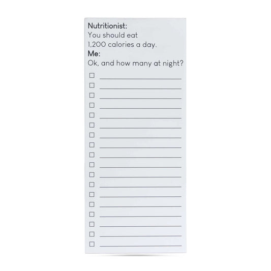 NUTRITION FUNNY LIST PAD