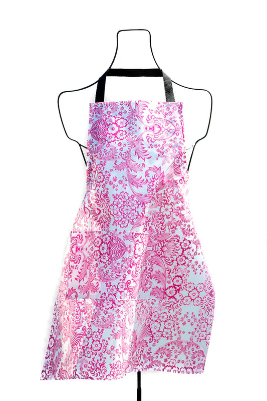 APRON OILCLOTH PINK PARADISE