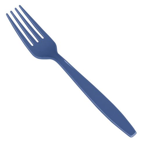 PLASTIC FORKS NAVY BLUE