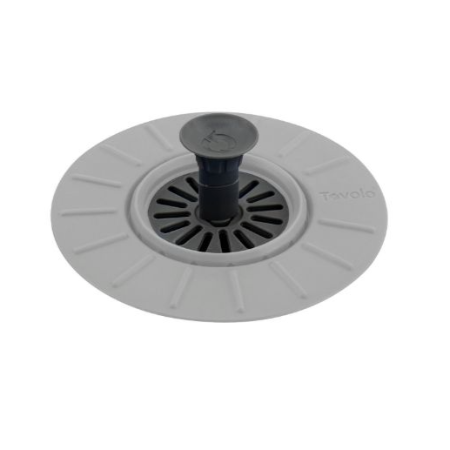 COLLAPSIBLE STOPPER/STRAINER LT GREY