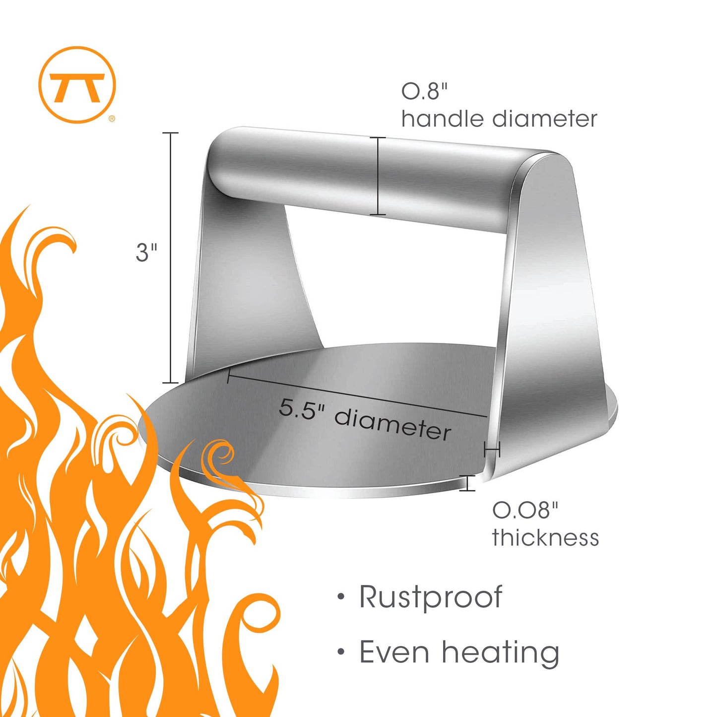 Stainless Steel Burger Smasher