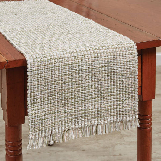 BASKETWEAVE TABLE RUNNER 13" X 54" MEADOW