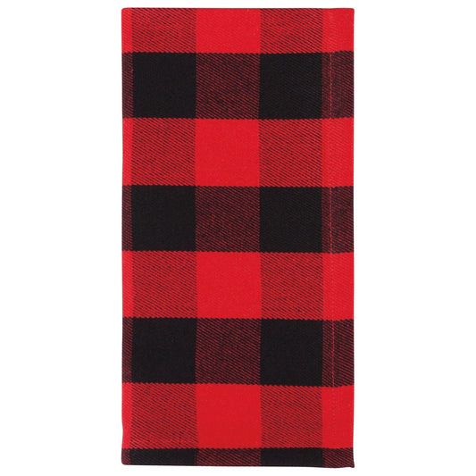 NAPKINS SECOND SPIN BUFFALO CHECK RED SET OF 4