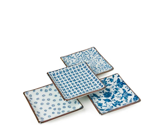 ASIAN PLATE BLUE & WHT ASSORTED