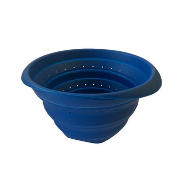 SILICONE COLLAPSIBLE COLANDER 4 QT BLUE