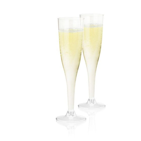 PLASTIC CHAMPAGNE FLUTES 12PK