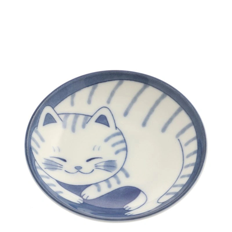 ASIAN PLATE BLUE AND WHITE 3.75"