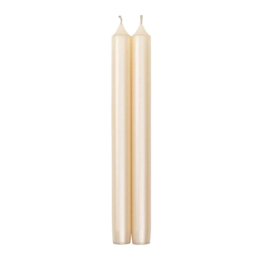 STRAIGHT TAPER CANDLE 10" IVORY PEARL