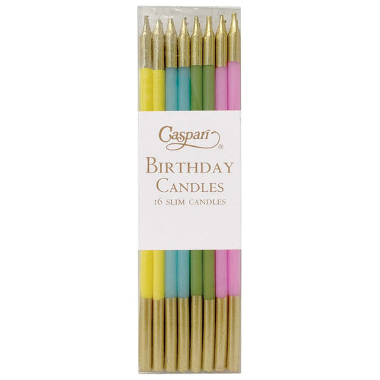 BIRTHDAY CANDLES SLIM PASTELS