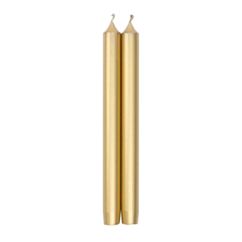 STRAIGHT TAPER CANDLE 10" GOLD