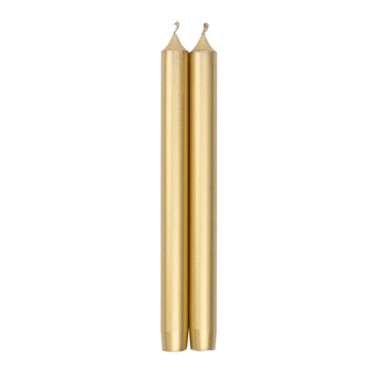 STRAIGHT TAPER CANDLE 10" GOLD