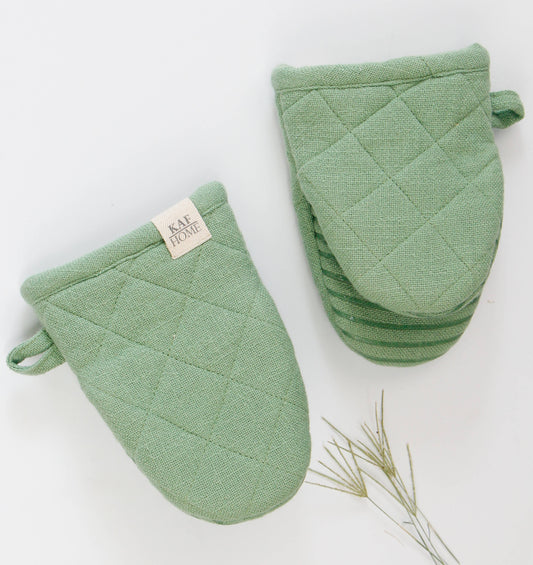 MONACO PRINTED SILICONE MINI MITT GREEN