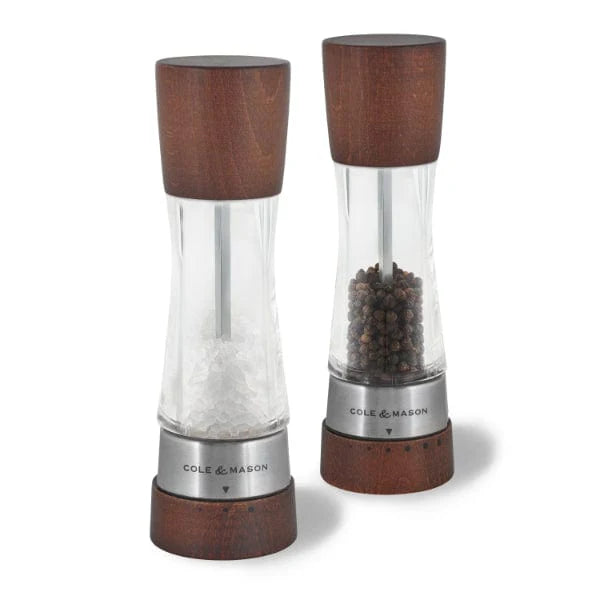 DERWENT SALT AND PEPPER MILL GIFT SET FOREST WOOD