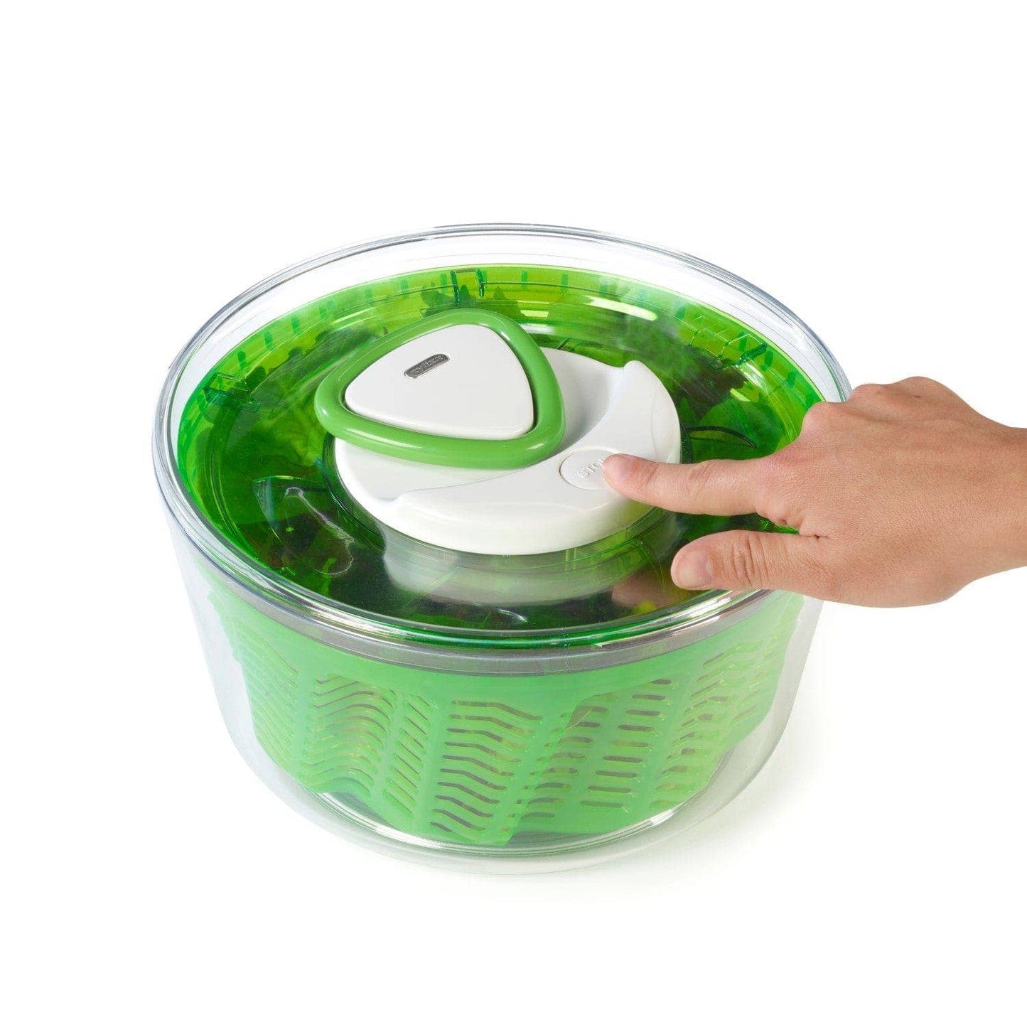 EASY SPIN SALAD SPINNER AQUAVENT LG GREEN